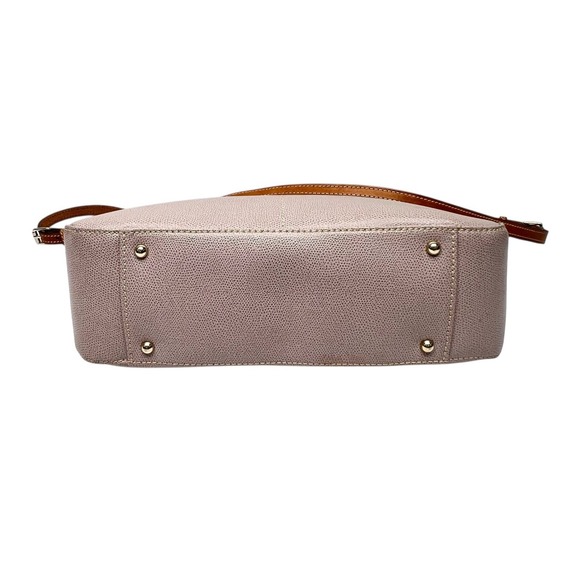 Dooney & Bourke Pebble Leather Daniella Tote Zip Purple Shoulder Bag Stitched - Picture 8 of 16